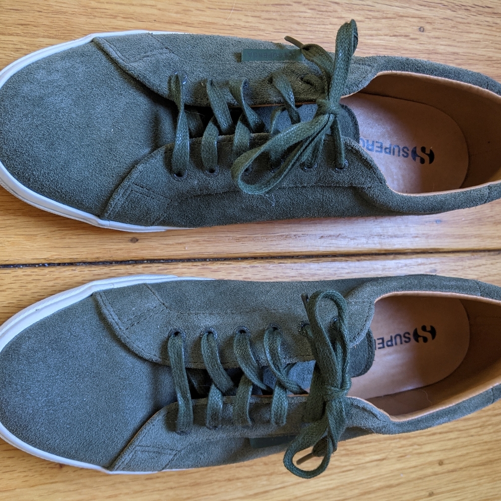 Imported Superga suede trainers